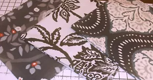 3 Robert Allen Sample Fabrics 26"X26" Cotton Plume Redux Jacobean Toss Kavali - Picture 1 of 5