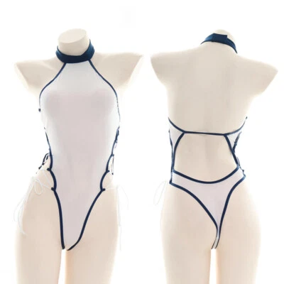 Sexy Cheongsam Monos Huecos Halter Espalda Sin Espalda Lateral Vendaje Ropa Interior Niñas Foto 1 de 4