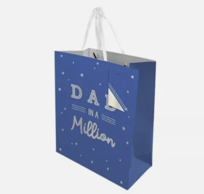 GENERISE Fathers Day Gift Bag Present For Papa Large Shopping Gift Bag Dad In A Million