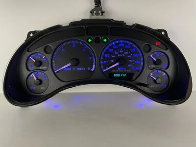 99-04 S10 Speedometer Instrument Gauge Cluster 4.3L MANUAL TRANS - BLUE LEDs - Image 1 of 4