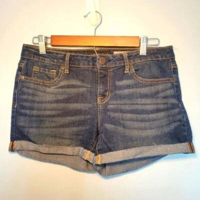Pantalones Cortos de Jean Aeropostale Midi Azul con Dobladillo con Puños para Mujer Talla 8 Foto 1 de 4