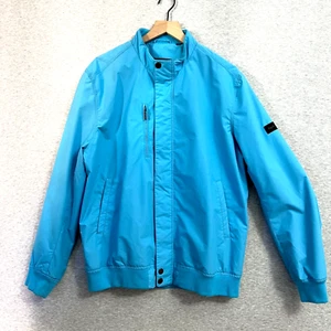 Ben Sherman Ripstop Jacket Mens XXL Blue Full Zip Wind Rain Mesh Lined Pockets - Picture 1 of 14