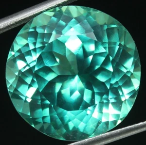 Natural 28,30 quilates redondo Montana multicolor zafiro certificado piedra p... - Imagen 1 de 8
