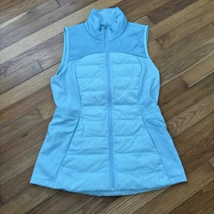 Lululemon Vest Women's Blue Teal Down For It All Jacket Puffer Zip Size 6 - Picture 1 of 6