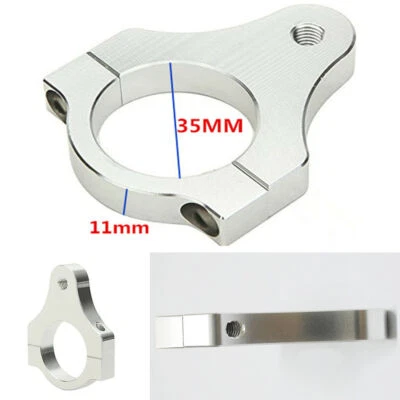 Amortiguador de dirección de aluminio 35 mm soporte de abrazadera de montaje de marco de horquilla para motocicleta Foto 1 de 4