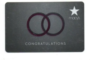 Macy's Congratulations Shiny Silver Gift Card No $ Value Collectible Macys - Picture 1 of 1