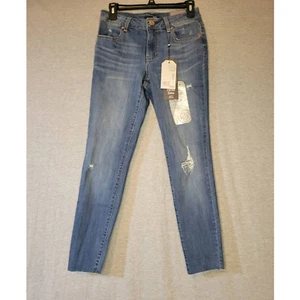 NWT Women's 1822 Denim Ripped Skinny Ankle Denim Jeans Size 6 - Picture 1 of 12