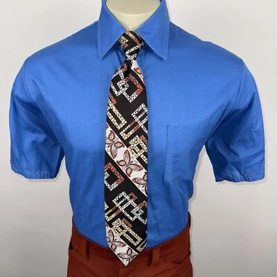 Corbata de Colección Años 60 70 Clip En Corbata Mod Mariposa Poliéster Disco 4" Ancho Para Hombre Foto 1 de 4
