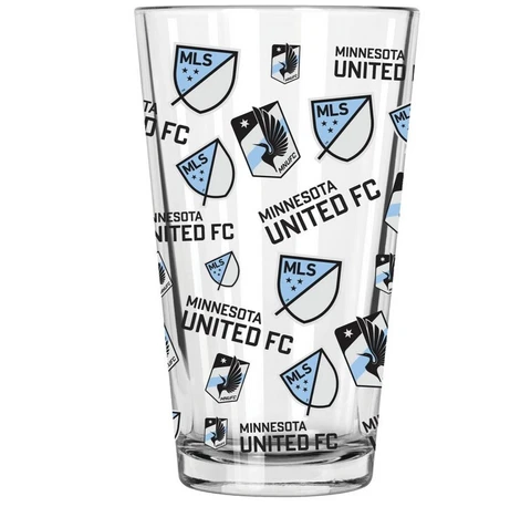 MLS Minnesota United MNUFC 2865 All Over Graphic 16 oz Pint Beer Glass Cover