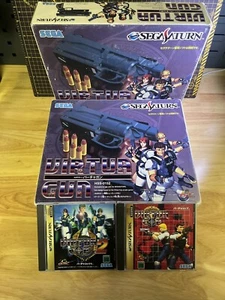 Lot 2 Virtua Gun Controller Spiele Virtua Cop 12 Sega Saturn SEGA SS Japan Box - Bild 1 von 12