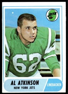 1968 Topps #195 Al Atkinson RC New York Jets - Picture 1 of 2