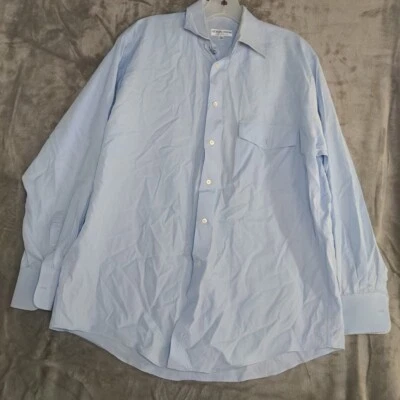 Camisa Giorgio Armani Le Collezioni Mujer Botón Frontal Micro Rayas Azul talla 15 Foto 1 de 4