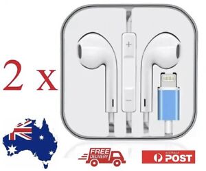 2x pcs Earphones for iphone 7 8 X 11 12 13 Pro Wired Bluetooth Earbuds Headphone