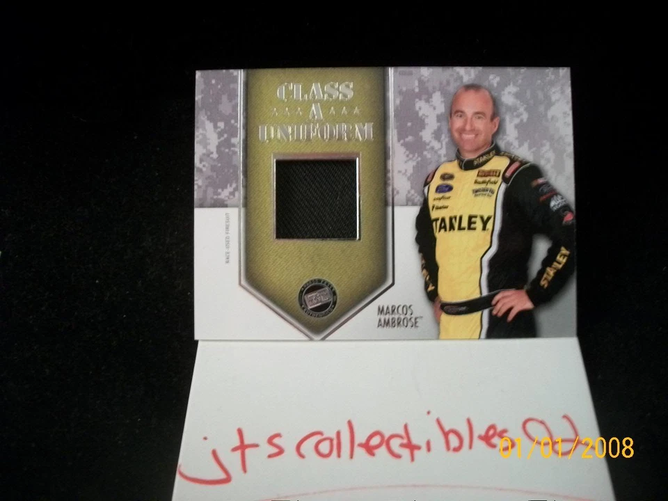 2014 American Thunder Press Pass Marcos AMBROSE Class A Uniform Relic Firesuit - Image 1 of 1