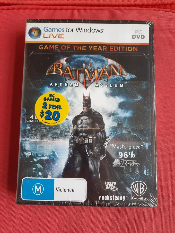 PC Windows Batman Arkham Asylum Game of the Year Edition Sealed BNIP 2011 - Image 1 of 4