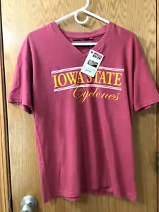 Womens IOWA STATE CYCLONES Size Small ISU PRESSBOX TEE shirt NEW NWT cotton - Picture 1 of 3