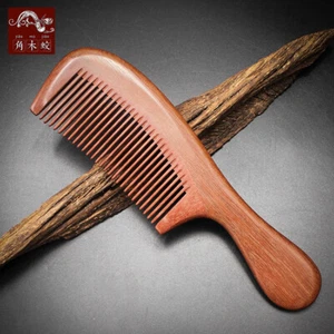 Natural Red Sandal Wood Comb Fine Toothed Comb Hair Care Hairbrush Massage brush - Picture 1 of 5