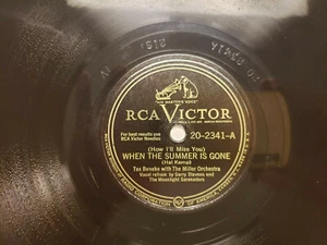 Record 78RPM When the Summer is Gone Without Music Tex Beneke w Miller Orch. - Imagen 1 de 4
