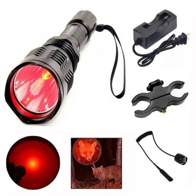 	Linterna LED de caza HS-802 250 yardas Cree Coyote Cerdo linterna de luz roja	 - Imagen 1 de 4
