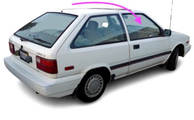 Ajuste 87-89 Hyundai Excel, Mitsubishi Precis 2D Escotilla Puerta Delantera Derecha Ventana Vidrio Foto 1 de 4