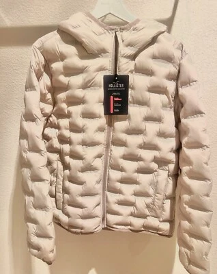 HOLLISTER ULTIMATE COZY LINED PUFFER JACKET Light Olive MENS SIZE Small - Image 1 of 4