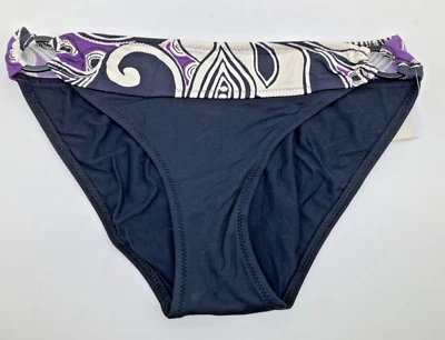 LIDEA Bikinihose Hose schwarz  Weiß Lila gemustert neu mit Etikett - Bild 1 von 4