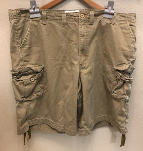 Tan Cargo Shorts Sz 46 By Wrangler Mens 46 Rugged Wear 100% Cotton Inseam 11” - Picture 1 of 12