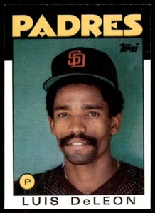 1986 Topps Baseball Card Luis DeLeon San Diego Padres #286