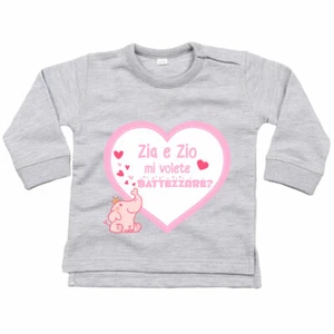 Felpa neonata personalizzabile con nome zia e zio mi volete battezzare? - Foto 1 di 1