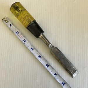 Vintage Buck Bros 3/4" scalpello bordo smussato piastra in metallo made in USA - Foto 1 di 10