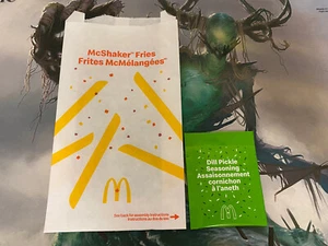 Mcdonalds Canada Exclusive Promo Grinch Dill Pickle Seasoning McShaker Fries Bag - Photo 1 sur 1