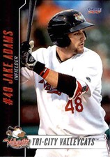 2017 Tri-City ValleyCats Choice #26 Jake Adams Brandon South Dakota SD Card