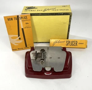 Vintage 1958 Automat 8mm & 16mm Hollywood Splicer W/ Instruction Manual, Cement - Picture 1 of 3
