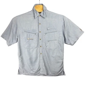 Hook & Tackle Technical Fishing Shirt Mens M Blue Quick Dry Sun Protection - Picture 1 of 14