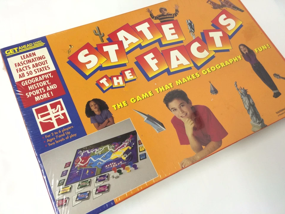 State the Facts Learning board game by Pressman Toy Factory Sealed Vintage 1993 - Image 1 of 3