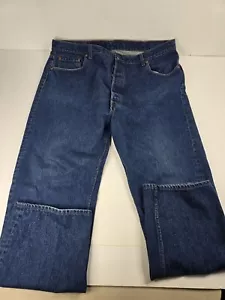 Levi’s 501 XX Selvedge Blue Denim Sz 44x34 Button Fly Men USA CowboyCore Western - Picture 1 of 13