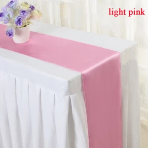 30x275cm Satin Table Runners Cloth Tablecloths Wedding Party Banquet Decors New - Picture 1 of 28