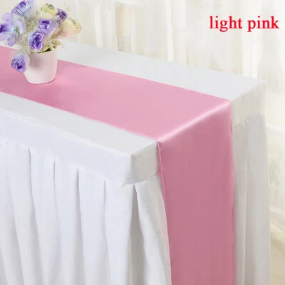30x275cm Satin Table Runners Cloth Tablecloths Wedding Party Banquet Decors New - Image 1 of 4