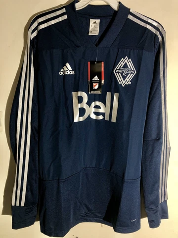 Adidas Long Sleeve MLS Jersey Vancouver Whitecaps Team Navy sz L Cover