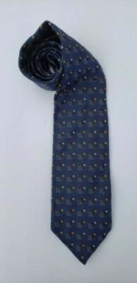 J. Z. Richards Navy Dots Hand-made Textured All Silk Tie, Made in America - Imagem 1 de 4