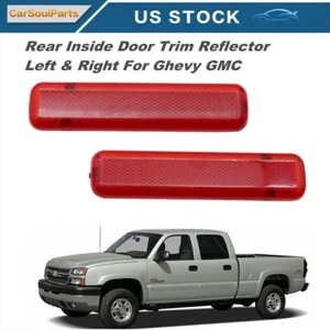 Crew Cab Pickup 03-07 L& R Rear Inside Door Trim Reflector Fits Silverado Sierra - Picture 1 of 6