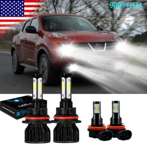 For Nissan Juke 2011-2014 - 4Side LED Headlight Hi/Lo Beam +Fog Light Bulbs 4x - Picture 1 of 9