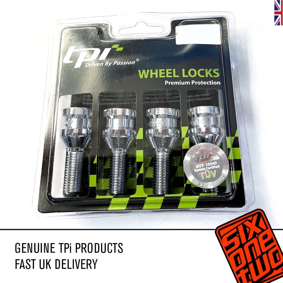 Parafuso de roda de bloqueio TPi Premium 12x1,50 parafusos de bloqueio 27mm RENAULT. - Imagem 1 de 3
