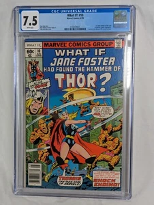 Marvel What If #10 1st Appearance of Jane Foster as Thor CGC 7.5 VF White Pages - Picture 1 of 6