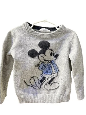  Baby Gap Disney Mickey Mouse Sweater Gray Size 4T - Image 1 of 4