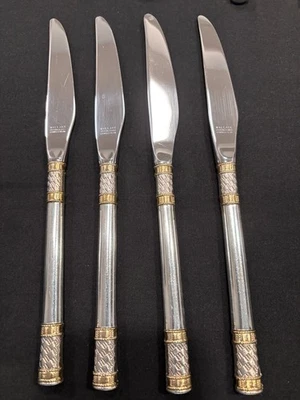 Juego de 4 cuchillos de cena Golden Egean Weave Sterling de Wallace Foto 1 de 3