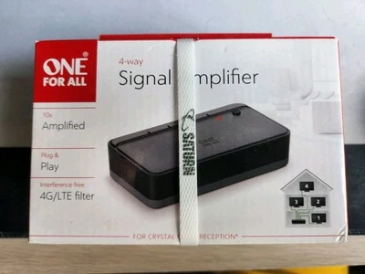 ONE FOR ALL Antennen-Signalverstärker SV 9640, 4-fach, schwarz - Bild 1 von 3