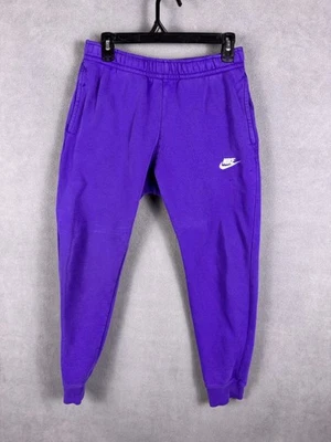 Calça de moletom Nike Club masculina de treinamento com cordão de lã roxa P - Imagem 1 de 4