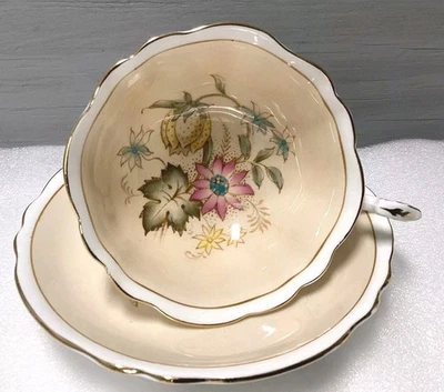 Double Warranted 1940s PARAGON Cup Saucer English Queen Elizabeth Coronation - Image 1 of 4