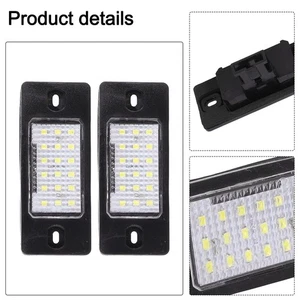High Quality LED License Plate Lights Lamp Parts Replacement White 2pcs - Picture 1 of 12